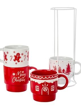 Signature Housewares Christmas Tower Mugs